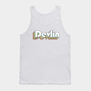 Devlin - Retro Rainbow Typography Faded Style Tank Top